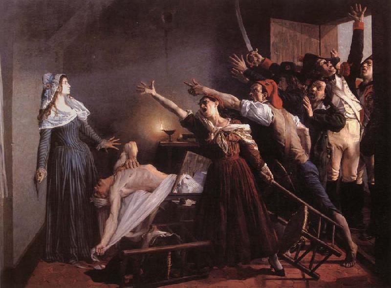 Weerts Jean Joseph l'Assassinat de Marat oil painting image